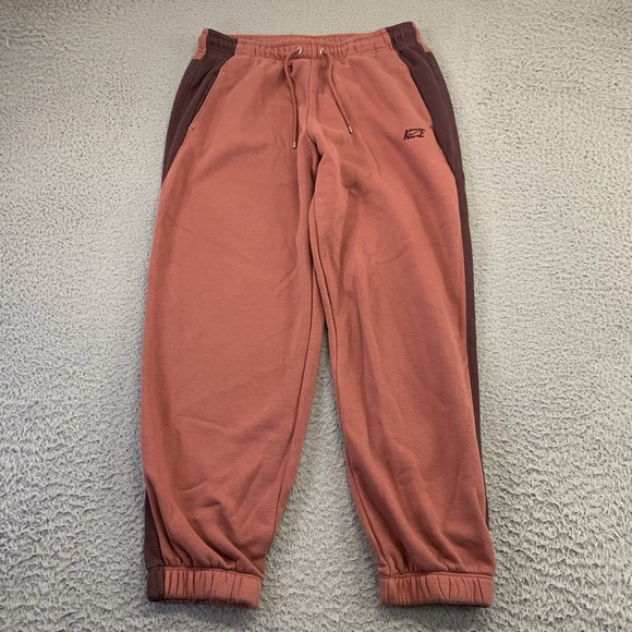 Nike Joggers Womens Medium Icon Clash Fleece‎ Pink Red 28" Inseam Gym Train Run - Picture 2 of 14